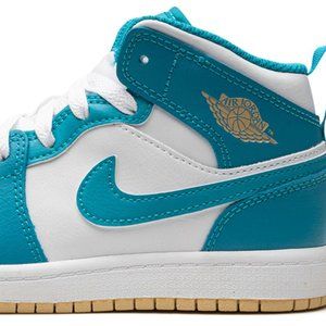 BRAND NEW (NEVER WORN) AIR JORDAN 1 MID GS “AQUATONE”; Sz. 4Y
